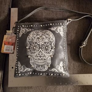 Montana West Embroidered Sugar Skull Crossbody